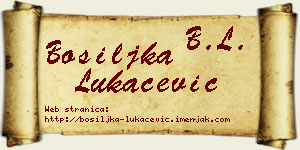 Bosiljka Lukačević vizit kartica